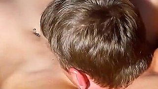 Oiled the Girl with Oil and Brought Her to Orgasm with His Tongue.
