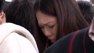 Bus groping - young japanese lady molested