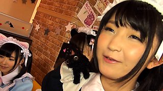 Asian schoolgirl enjoy group sex