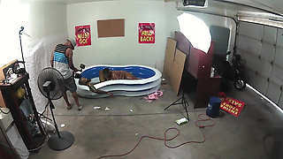 Behind the Scenes Back Yard Oil Wrestling