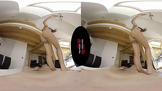 All the silver you can handle: Big Tits, Blowjob  Brunette VR Porn