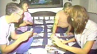 Retro gang bang with hot milf and young beauty