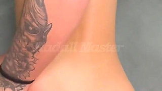 Filling the Belly of the Submissive Girlfriend with Milk