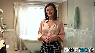 Real Estate Sex Philately Vlogger Hardcore Sex With Attractive Brunette Real Estate Agent Dharma Jones