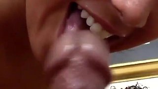 Asian tattooed teen Tinan Star sucks and fucks cock that cums