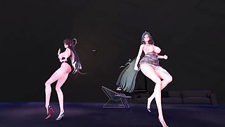 Mmd Brave Girls-rollin', Couple Dance, Korean Dance, Lingerie, Striptease