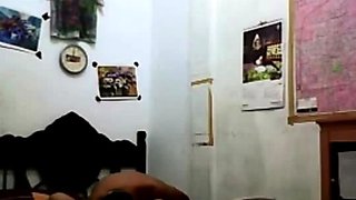 Indonesian Babe Orgasms on Fucking Machine