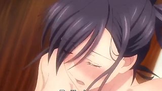 A beautiful hentai milf is fucking in the bathroom with her hubby