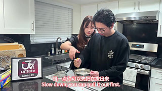 Home Baking Instructor Gets Fucked on the Kitchen Counter Before the Cream Is Even Whipped