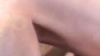 A young blonde bride with big tits in a nasty threesome with double penetration