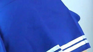 Thai Girl Cosplays as a Japanese College Girl, Sitting and Humping a Dildo