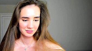 Amateur young teen solo masturbation on her livingroom