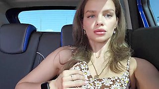 Perfect body, no panties in public, close-up