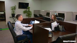 Johnny Love's Wild Office Encounter with Interracial Heat