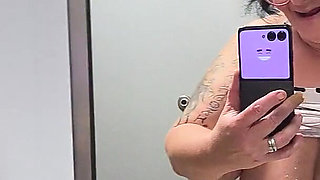 Saggy Soapy Tits Rubbing Her Clit Thumping
