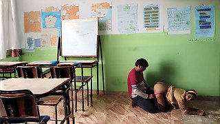 Indian school girl fuckfest in class with Bobbypranav
