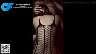 Amateur wife in fishnet sucks until he cums