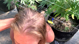 Maid Sucks off Gardener Till He Cums & Piss on My Face Outdoors, Farmers Wife