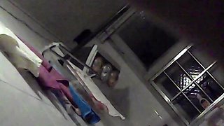 Spied Chinese girl in uniform shower