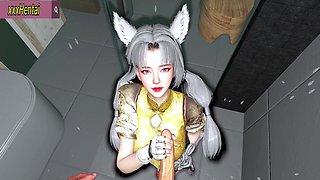 Beauty Young Lady Get Fuck at Locker Room - 3D Animation