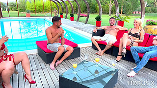 Student Orgy by the Pool