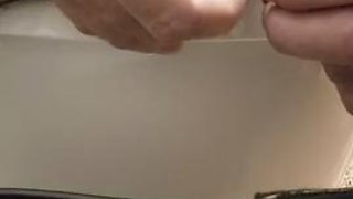 Added more 6 gauge piercings to my scrotum,  slid my finger down my urethral using my precum