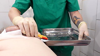 Medfet Catheter Play, Handjob and Imposed Orgasm with Vibrator