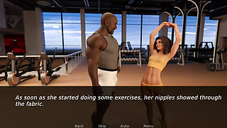Cheating wife fucked by gym trainer in gym - my hot wife