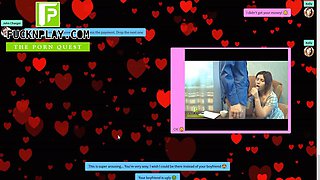 Tricky man seduce coquettish 18yo girl MILF in the chat