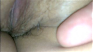 Some amazing sneaky close - up peek of my wife's pussy