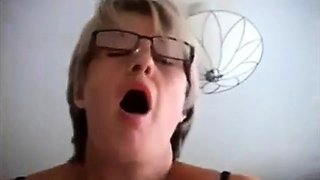 Busty Amateur MILF Gives a Handjob on Webcam