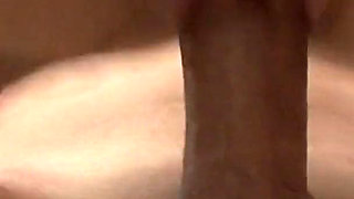 Kinky babysitter with tattoos gets horny and rides a massive cock on the sofa