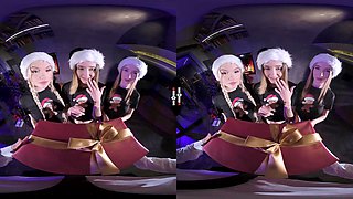 Polly Yangs, Milka Way & Funky Town VR Porn: Stepdaddy Knows What He Wants For Xmas - DarkRoomVR