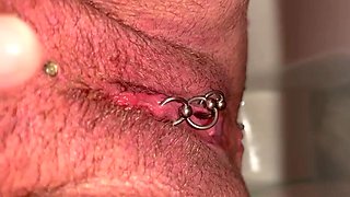My First Time Haired Pussy Pee and Moving Clit and Asshole