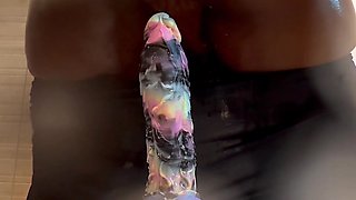 Bathroom Squirt: Big Ass Orgasm with Dildo