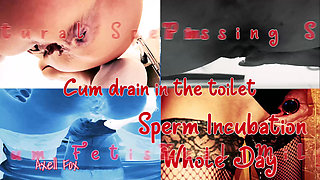 Sperm Drain 8. French MILF Drains Cum in Bathroom! X-ray Design.