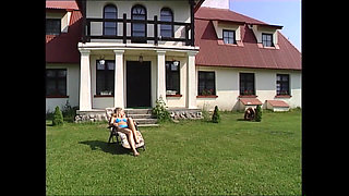 Blonde Horny Slut Suck a Big Dick of His Gardener