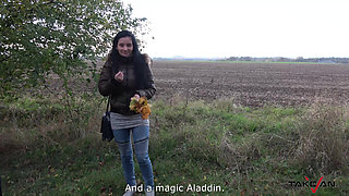 Deep fuck for cheated European brunette college girl