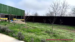 MILF Masturbates From Outdoor Into House