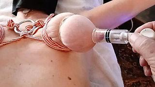 Gussfuss Rough Anal Bondage with Big Natural Tits and Loud Orgasm