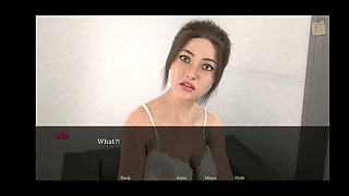 Busty brunette with a nice ass in an erotic adventure