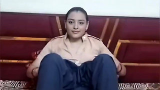 School girl gets naked on video call