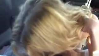 Chick Goes Dirty With A Chap In A Car On The Way Home