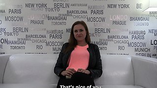 World Dance Champ with Amazing Breasts at Czech Casting