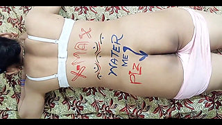 New Year Christmas Celebrations Dildo Fucked Her Big Ass and Pussy Wearing Red Gown White Bra Black Hijab