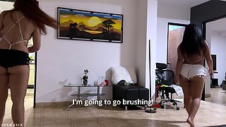 An Intruso Waits at Home to Gag the Girls and Enslave Them