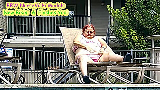 Nurse Vicki Models Her New Bikini by Pool Flashes You Then