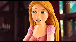 Disney princess Rapunzel animation parody