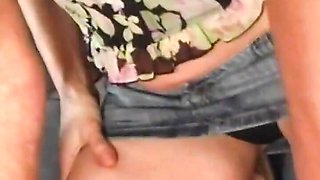 German Brunette Big Tits Gets Fucked Hard by Her Three Friends