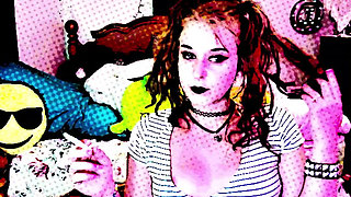 Comic Smoking Boobs